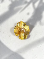 Anillo Bronce Flor Perla