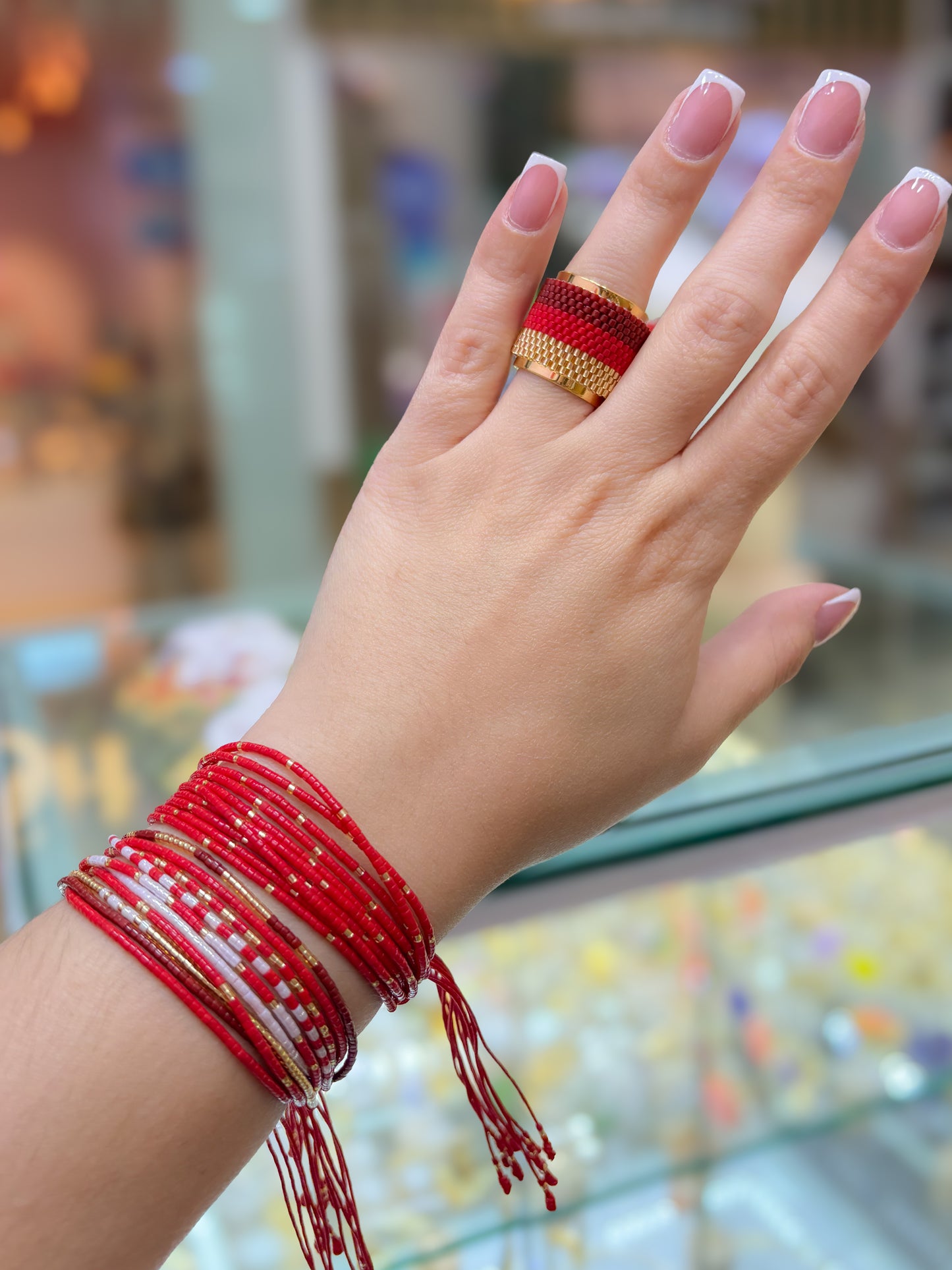 Pulsera Miyuki Roja