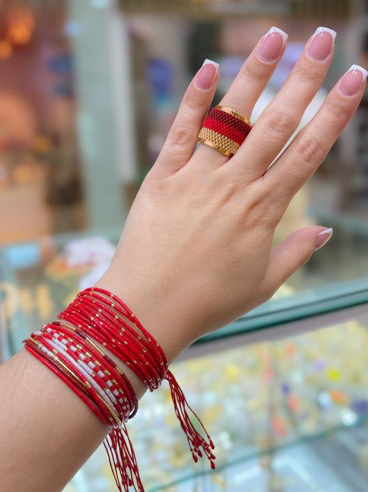Pulsera Miyuki Roja