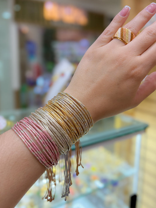 Pulseras Miyuki Metalizadas