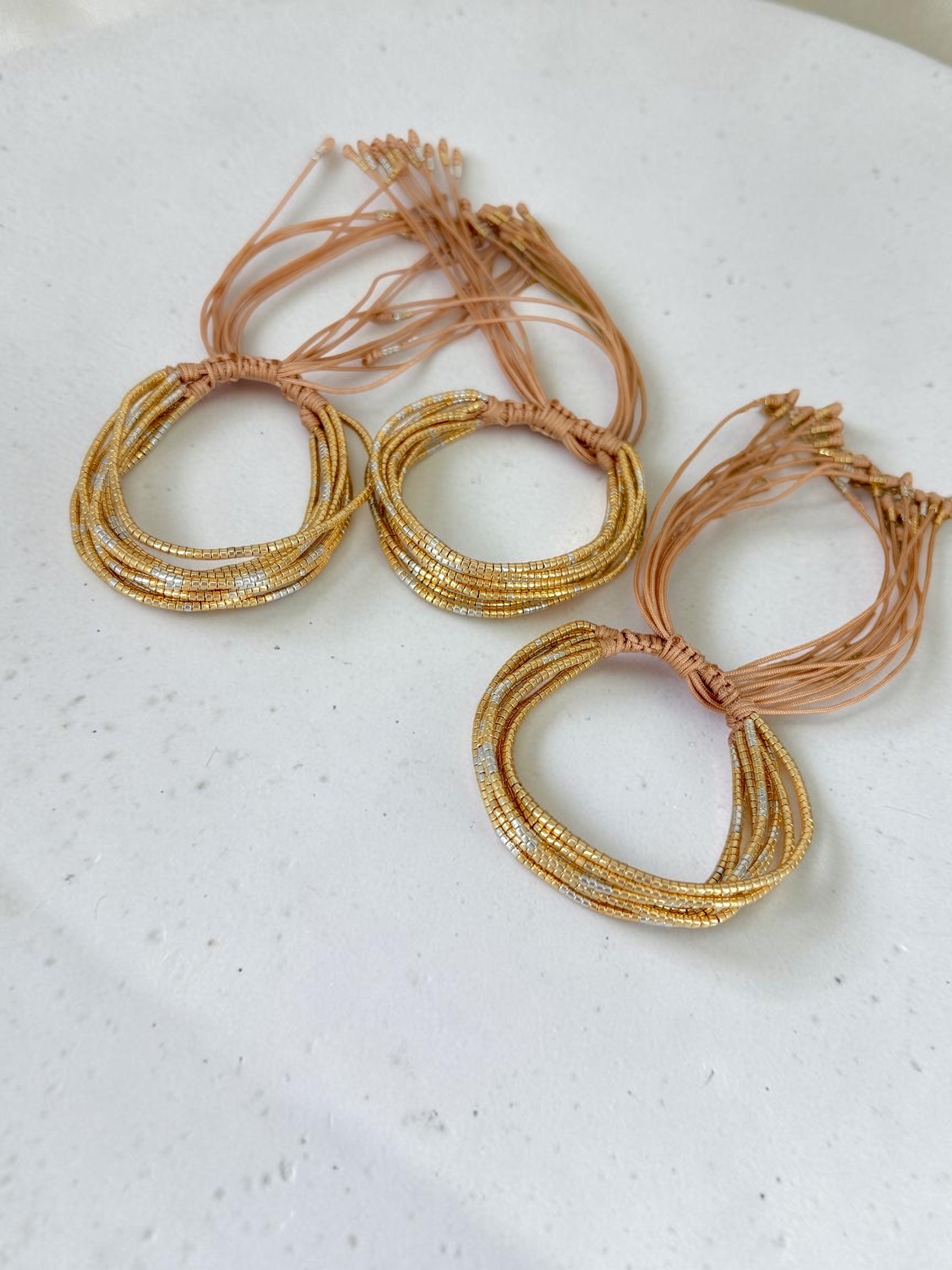 Pulsera Miyuki Oro Metalizadas