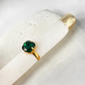 Anillo Bronce Cristal Verde