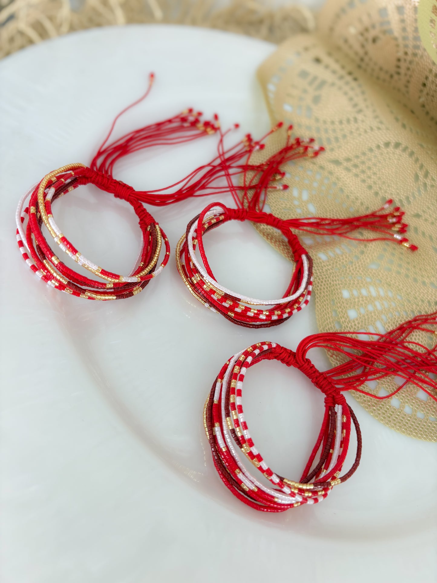 Pulsera Miyuki Roja