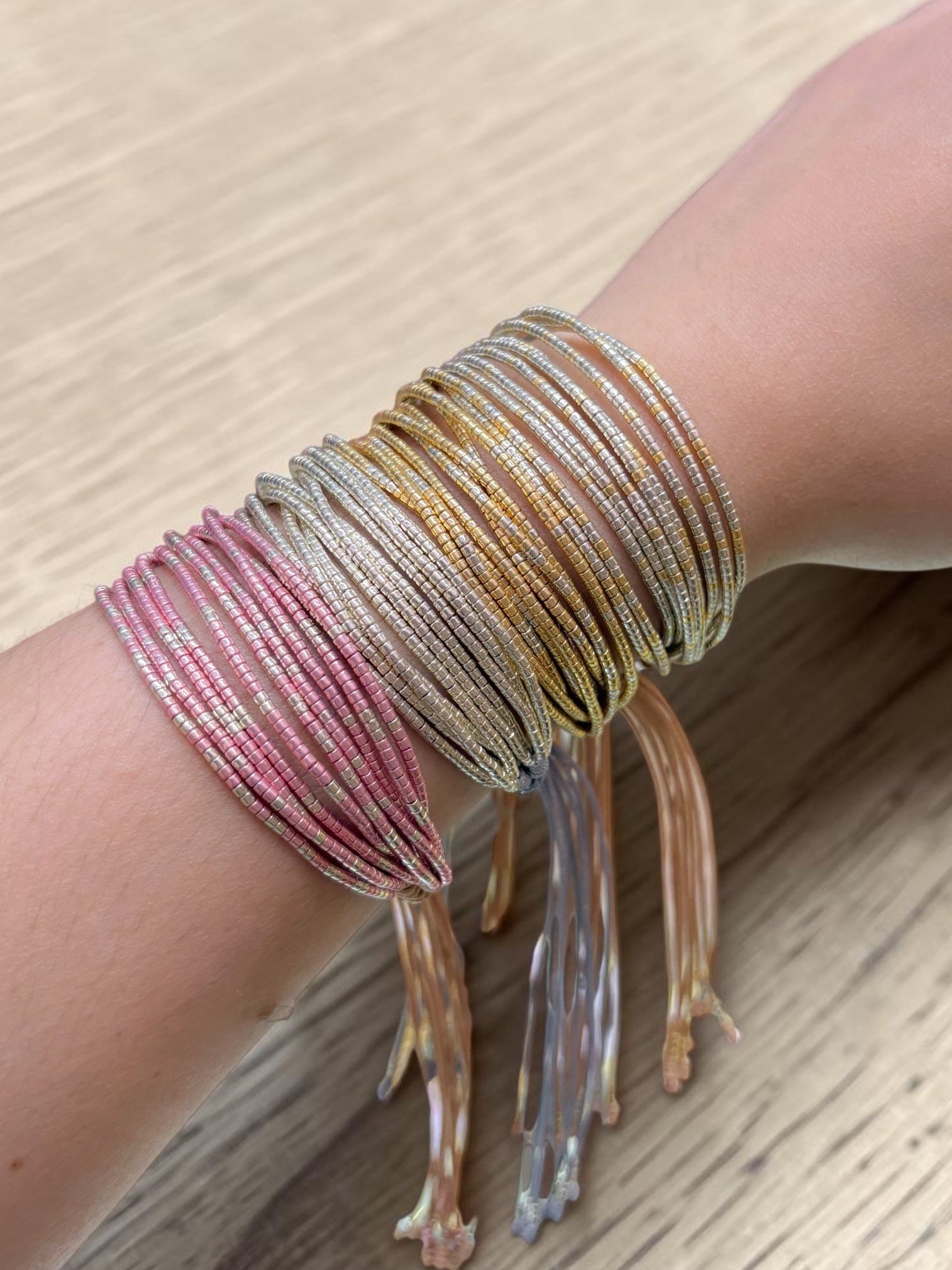 Pulsera Miyuki Oro Metalizadas